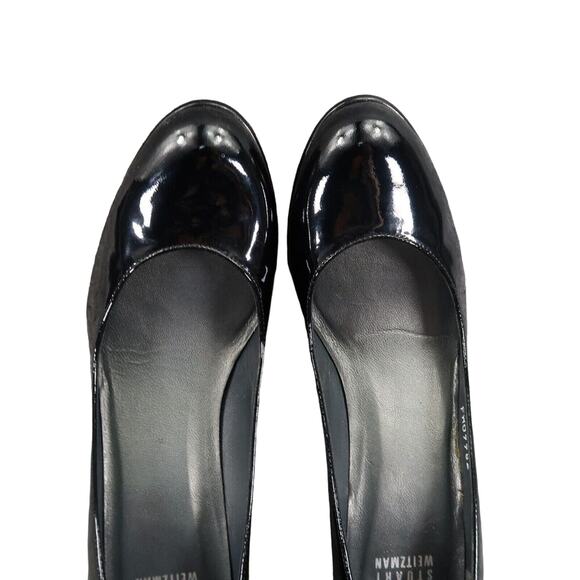 Stuart Weitzman Shoe Women 7 Pumps Platform Stiletto Patent Leather Formal Black - Picture 9 of 15